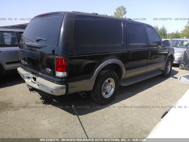 1FMNU42S11EB75552 - 2001 FORD EXCURSION LIMITED BLACK photo 4