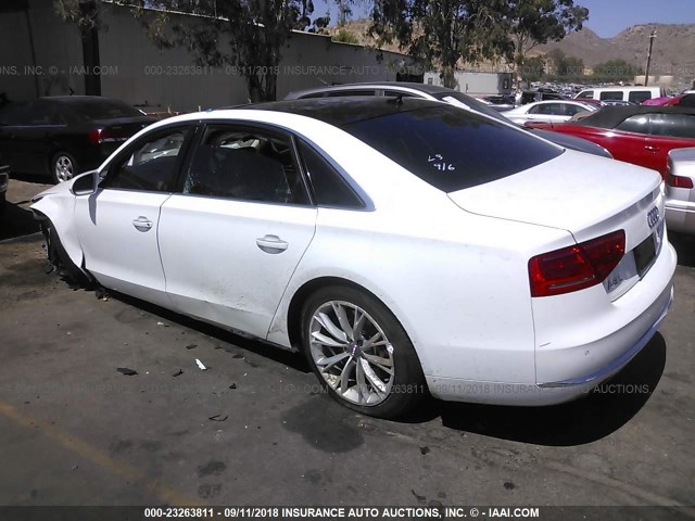 WAURVAFD8BN013591 - 2011 AUDI A8 L QUATTRO WHITE photo 3