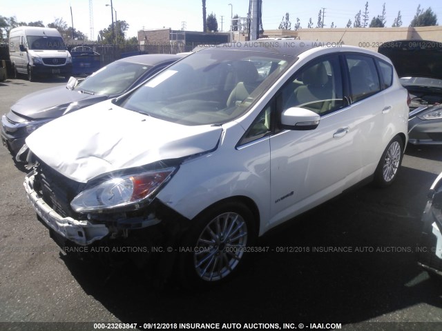 1FADP5BU8DL523660 - 2013 FORD C-MAX SEL WHITE photo 2