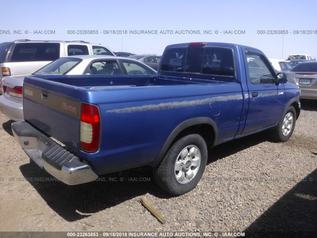 1N6DD21S9WC359160 - 1998 NISSAN FRONTIER XE BLUE photo 4