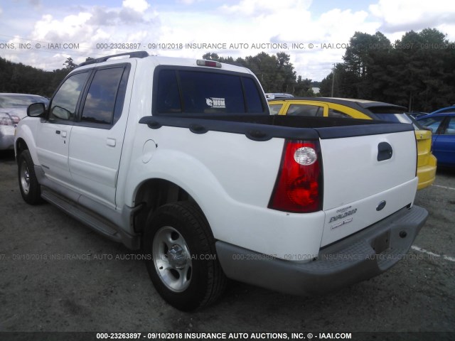 1FMZU67E62UB26032 - 2002 FORD EXPLORER SPORT TR  WHITE photo 3