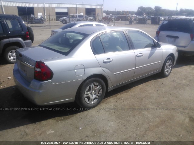 1G1ZS51F26F283405 - 2006 CHEVROLET MALIBU LS ვერცხლისფერი ფოტო 4