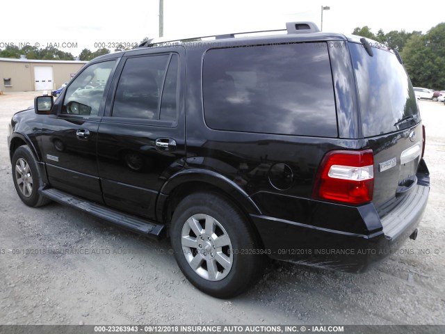 1FMFU19558LA88052 - 2008 FORD EXPEDITION LIMITED BLACK photo 3