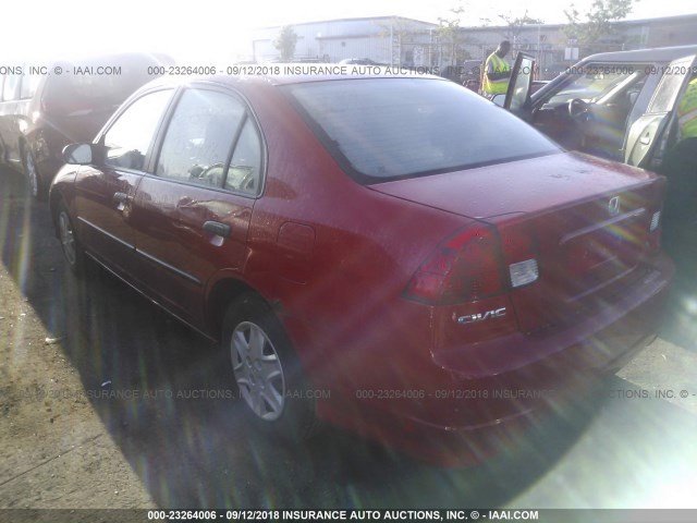 1HGES16325L019549 - 2005 HONDA CIVIC DX VP Qırmızı foto 3