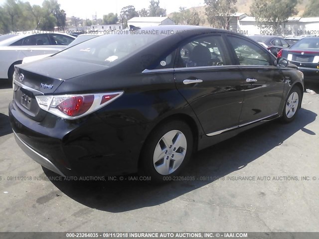 KMHEC4A43CA042047 - 2012 HYUNDAI SONATA HYBRID BLACK photo 4