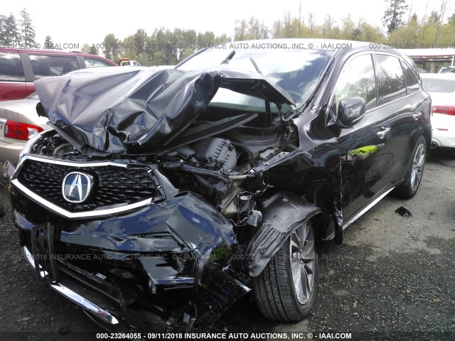 5J8YD4H58JL009898 - 2018 ACURA MDX TECHNOLOGY BLACK photo 2