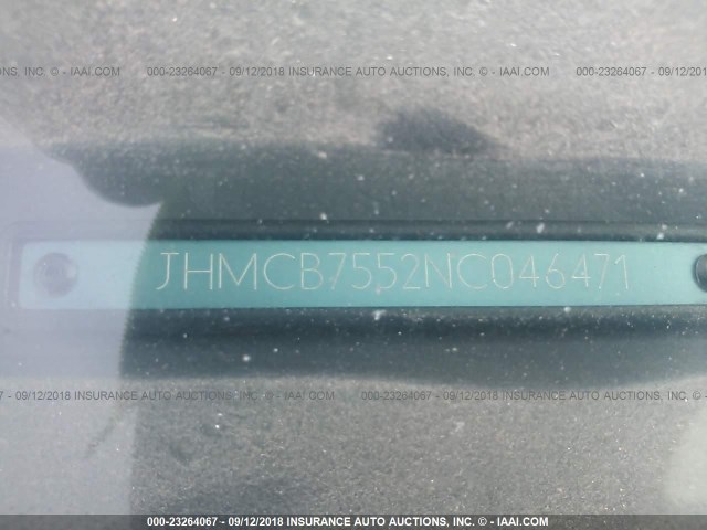 JHMCB7552NC046471 - 1992 HONDA ACCORD LX/EX WHITE photo 9