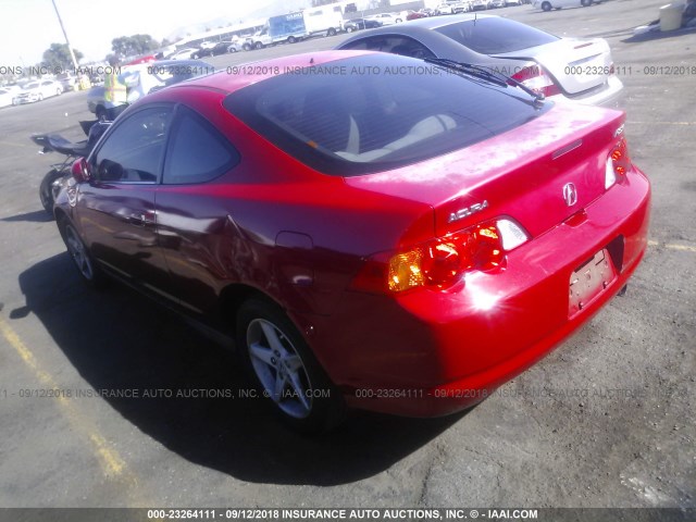 JH4DC548X4S010016 - 2004 ACURA RSX RED photo 3
