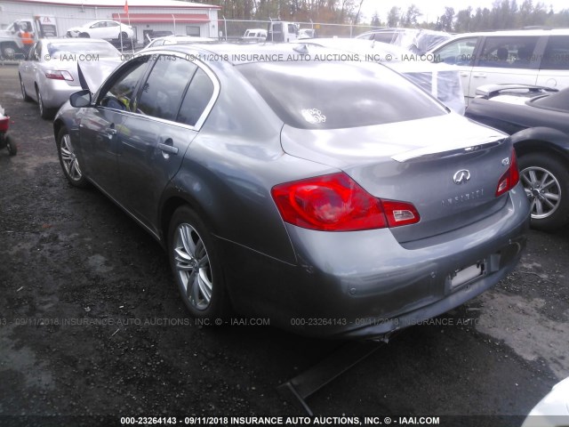 JN1CV6AP5AM402221 - 2010 INFINITI G37 SPORT GRAY photo 3