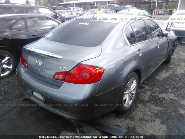 JN1CV6AP5AM402221 - 2010 INFINITI G37 SPORT GRAY photo 4