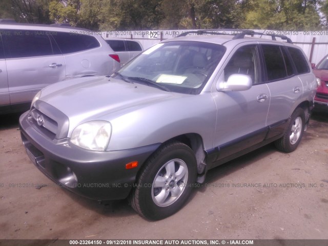 KM8SC13E56U058244 - 2006 HYUNDAI SANTA FE GLS/LIMITED SILVER photo 2