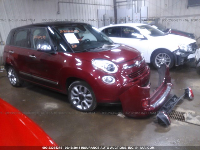 ZFBCFACH1EZ022727 - 2014 FIAT 500L LOUNGE RED photo 1