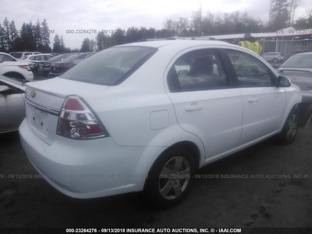 KL1TD5DE5BB244584 - 2011 CHEVROLET AVEO LS/LT WHITE photo 4