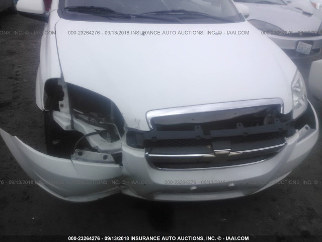 KL1TD5DE5BB244584 - 2011 CHEVROLET AVEO LS/LT WHITE photo 6
