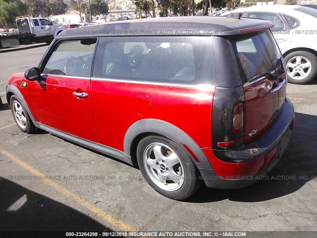 WMWML3C59ATX37163 - 2010 MINI COOPER CLUBMAN RED photo 3