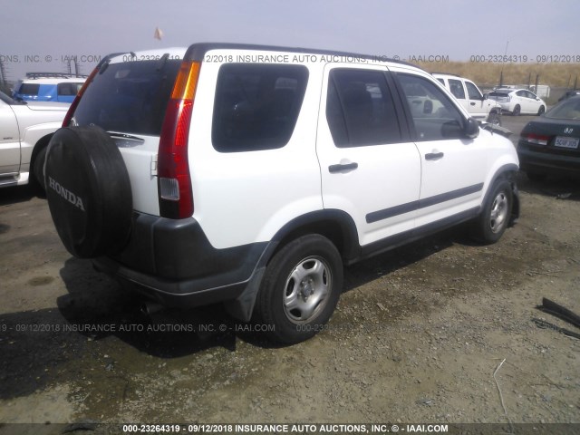 JHLRD68414C014969 - 2004 HONDA CR-V LX WHITE photo 4