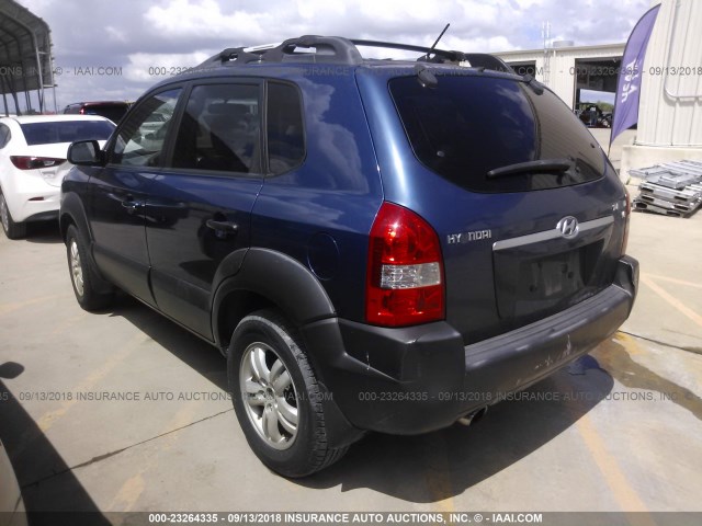 KM8JN12D06U443239 - 2006 HYUNDAI TUCSON GLS/LIMITED BLUE photo 3