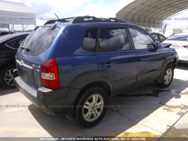 KM8JN12D06U443239 - 2006 HYUNDAI TUCSON GLS/LIMITED BLUE photo 4