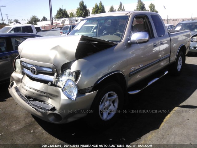 5TBRT341X3S423875 - 2003 TOYOTA TUNDRA ACCESS CAB SR5 GOLD photo 2