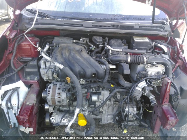 3N1CE2CP8EL367857 - 2014 NISSAN VERSA NOTE S/S PLUS/SV/SL RED photo 10