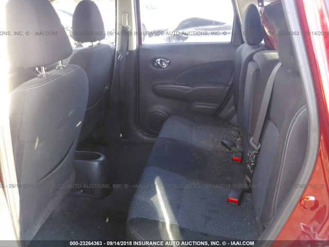 3N1CE2CP8EL367857 - 2014 NISSAN VERSA NOTE S/S PLUS/SV/SL RED photo 8