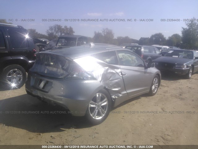 JHMZF1C63CS003834 - 2012 HONDA CR-Z EX SILVER photo 4