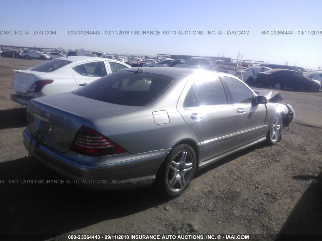 WDBNG75J76A484648 - 2006 MERCEDES-BENZ S 500 GRAY photo 4