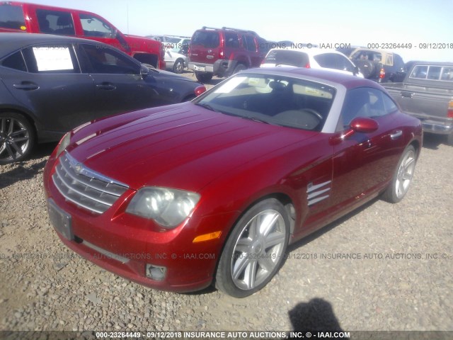 1C3AN69L84X021427 - 2004 CHRYSLER CROSSFIRE LIMITED RED photo 2