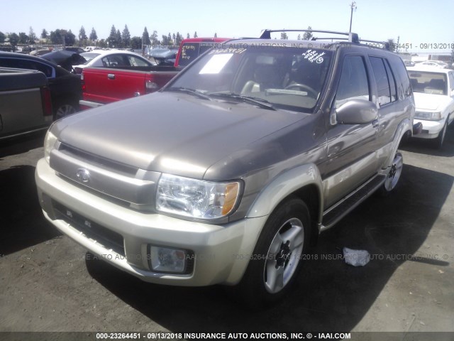 JNRDR09Y23W303671 - 2003 INFINITI QX4 BEIGE photo 2