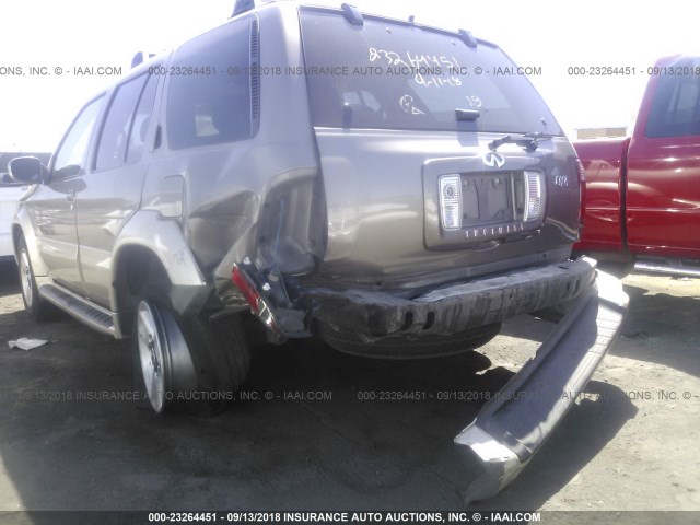 JNRDR09Y23W303671 - 2003 INFINITI QX4 BEIGE photo 6