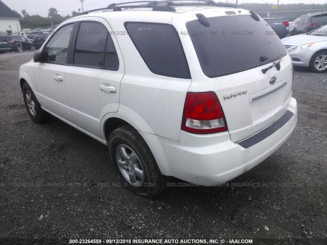 KNDJC733265572032 - 2006 KIA SORENTO EX/LX WHITE photo 3