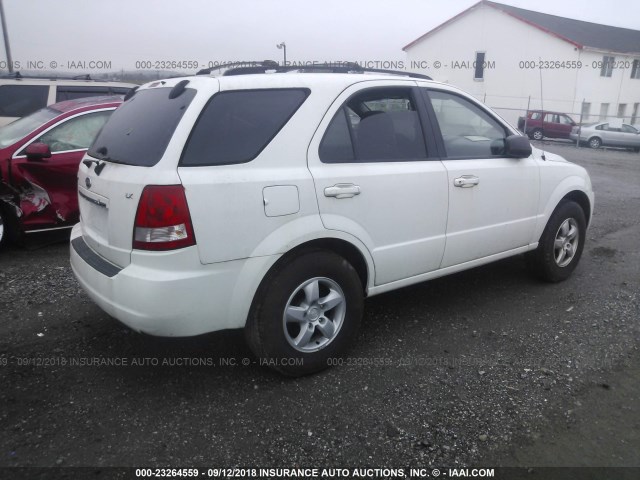 KNDJC733265572032 - 2006 KIA SORENTO EX/LX WHITE photo 4