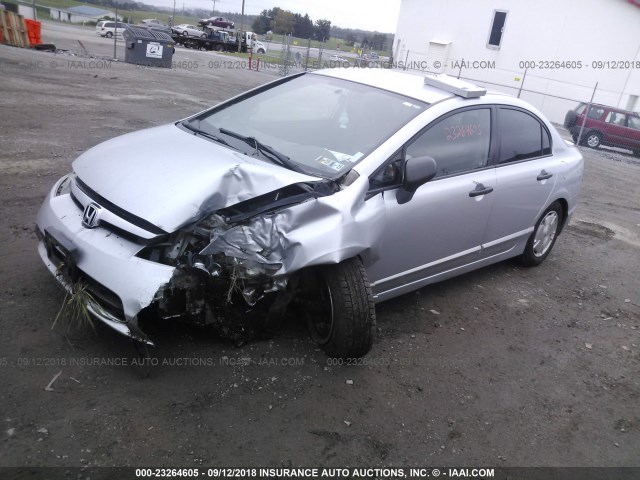 2HGFA15468H029200 - 2008 HONDA CIVIC DX-G SILVER photo 2