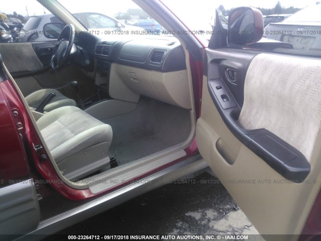 JF1SF65532G709729 - 2002 SUBARU FORESTER S RED photo 5