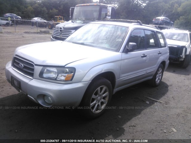 JF1SG65625H712383 - 2005 SUBARU FORESTER 2.5XS SILVER photo 2