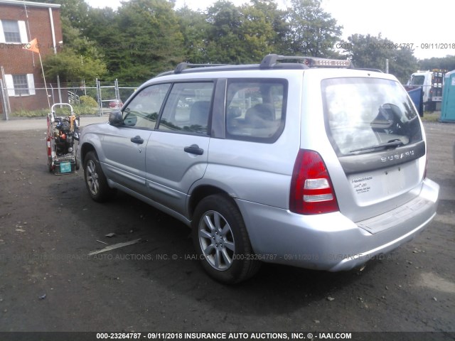 JF1SG65625H712383 - 2005 SUBARU FORESTER 2.5XS SILVER photo 3