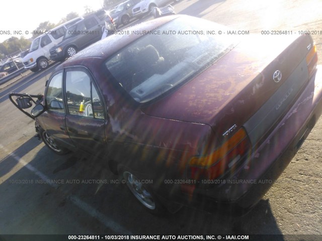 1NXAE09B1RZ173117 - 1994 TOYOTA COROLLA LE/DX BURGUNDY photo 3