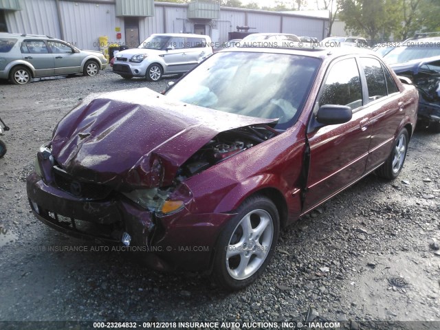 JM1BJ225910417984 - 2001 MAZDA PROTEGE LX/ES RED photo 2