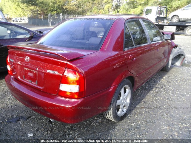 JM1BJ225910417984 - 2001 MAZDA PROTEGE LX/ES RED photo 4