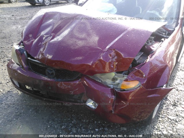 JM1BJ225910417984 - 2001 MAZDA PROTEGE LX/ES წითელი ფოტო 6