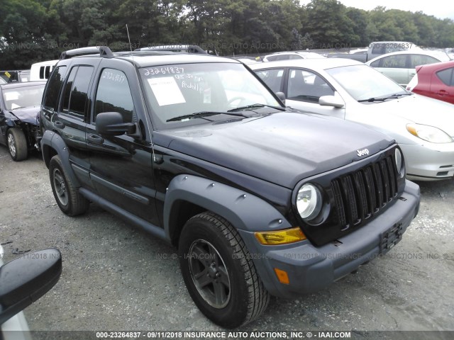 1J4GL38K35W546559 - 2005 JEEP LIBERTY RENEGADE BLACK photo 1