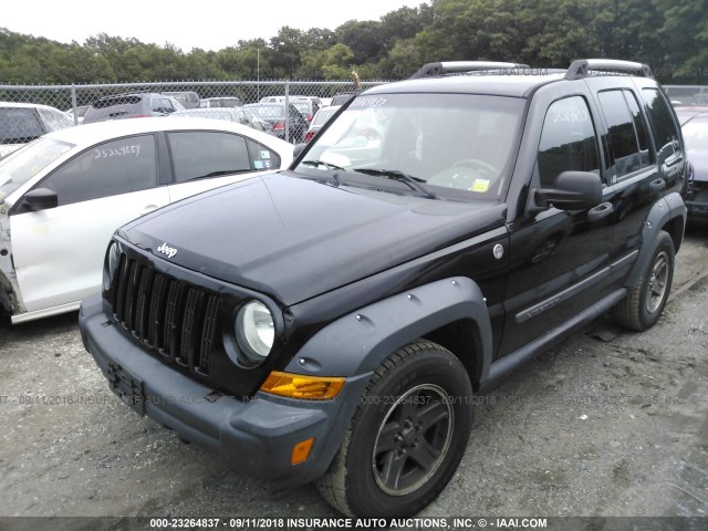 1J4GL38K35W546559 - 2005 JEEP LIBERTY RENEGADE BLACK photo 2