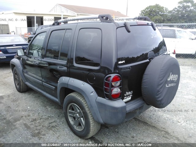 1J4GL38K35W546559 - 2005 JEEP LIBERTY RENEGADE BLACK photo 3