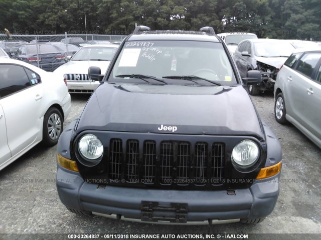 1J4GL38K35W546559 - 2005 JEEP LIBERTY RENEGADE BLACK photo 6