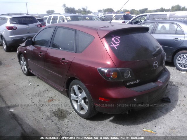 JM1BK144X61486468 - 2006 MAZDA 3 HATCHBACK BURGUNDY photo 3