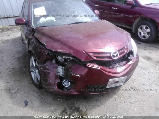 JM1BK144X61486468 - 2006 MAZDA 3 HATCHBACK BURGUNDY photo 6