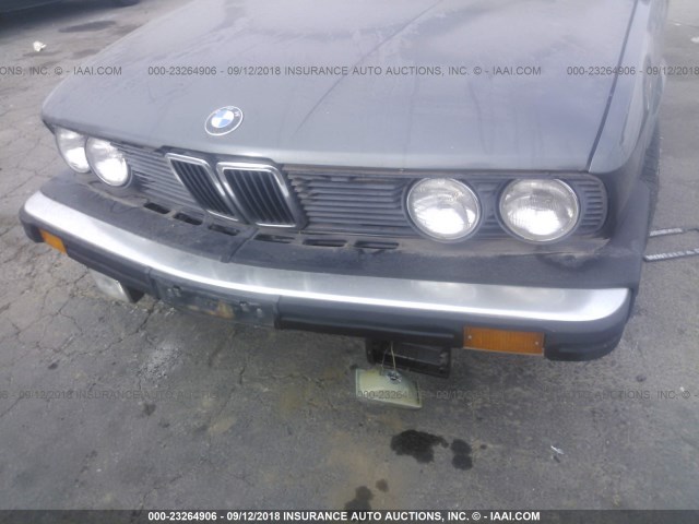 WBADC8400H1722136 - 1987 BMW 535 I AUTOMATIC SILVER photo 6