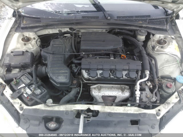 1HGEM22384L083938 - 2004 HONDA CIVIC DX VP WHITE photo 10