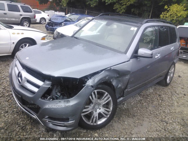 WDCGG8JB7EG305397 - 2014 MERCEDES-BENZ GLK 350 4MATIC GRAY photo 2