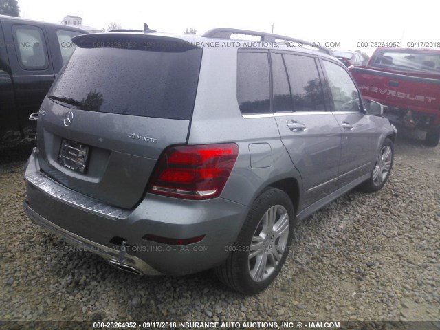 WDCGG8JB7EG305397 - 2014 MERCEDES-BENZ GLK 350 4MATIC GRAY photo 4